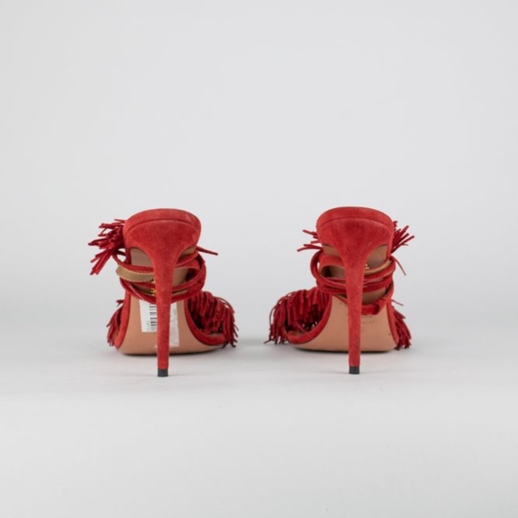 Aquazzura Wild Thing Fringe Suede Sandals - Picture 4 of 10
